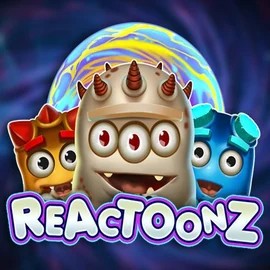 Reactoonz by Play'n GO, showcased at candyland-casinos.es – game logo