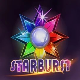 Starburst online game logo by NetEnt on candyland-casinos.es